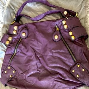 Eggplant shoulder purse